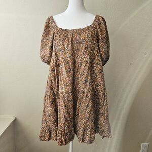 Wild Fable Orange Floral Dress